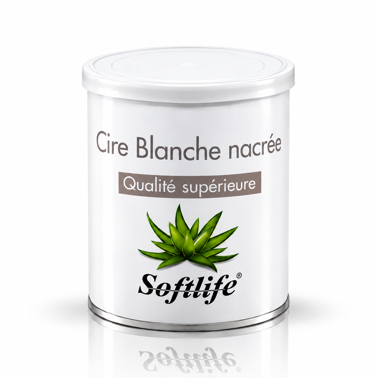 Cire tiede jetable blanche nacree pot 800ml